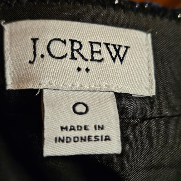 J‎ Crew Blue/Black/Silver Tweed Pencil Skirt Knee Length Size 0 - Picture 5 of 7